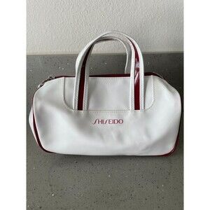 Shiseido white and red Cosmetic Pouch Bag Skincare READ
